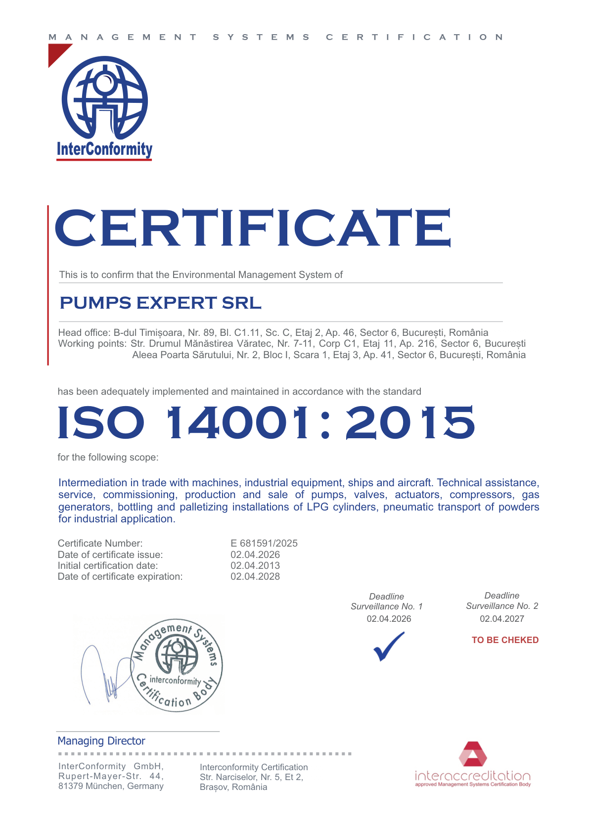 ISO 14001:2015 — Environmental management system