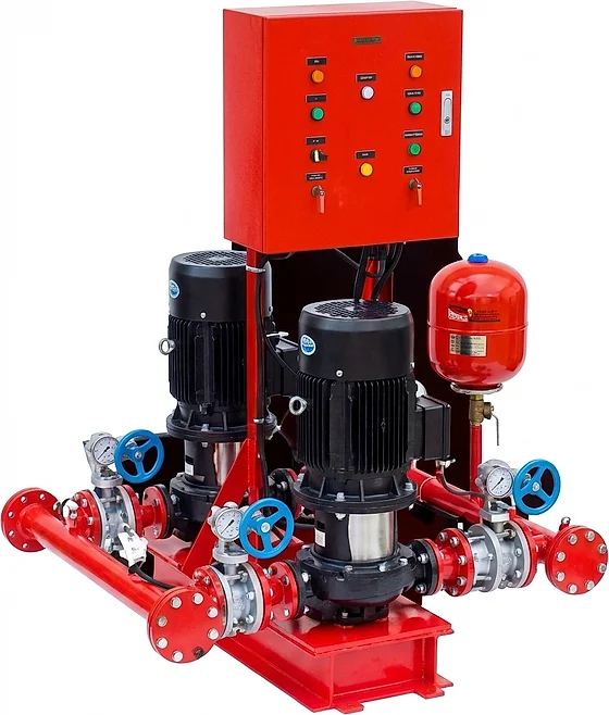 In-line fire pump